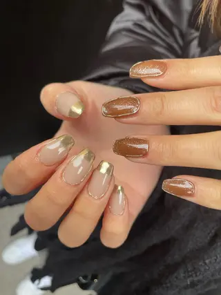 ロング カラー ヘアアレンジ キッズ ネイル マツエク・マツパ アイブロウ 福田 加奈のネイルデザイン