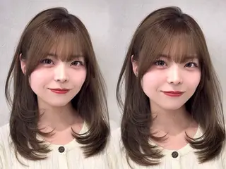 セミロング 谷川が作る熊本1🥇 レイヤーカットのヘアスタイル