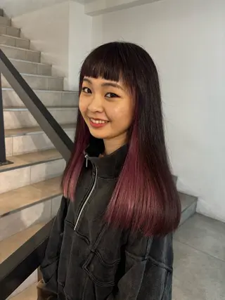 カラー ハイトーン/レイヤー nail 百咲💌のヘアスタイル