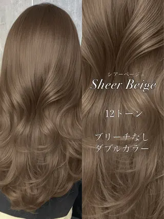 ロング カラー 顔まわりの神様✨ 透明感カラー藤嶋秀幸のヘアスタイル