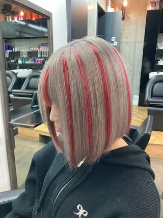 ショート カラー ✨最安値✨エクステ カラー🌼つきな🌼のヘアスタイル