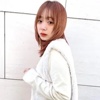 ミディアム カラー ボブヘアカット Rikapi❤️のヘアスタイル