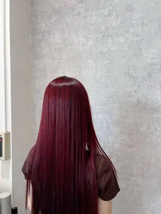 ロング カラー 艶カラー×デザイン カラー特化/値賀大樹のヘアスタイル