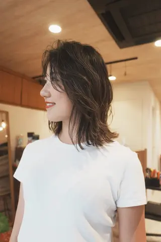 ミディアム 似合わせ レイヤー須川のヘアスタイル