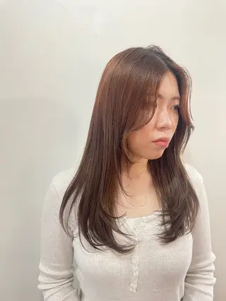 ロング mopa所属・mopa_kaede 暖色カラー/ロングのヘアスタイル