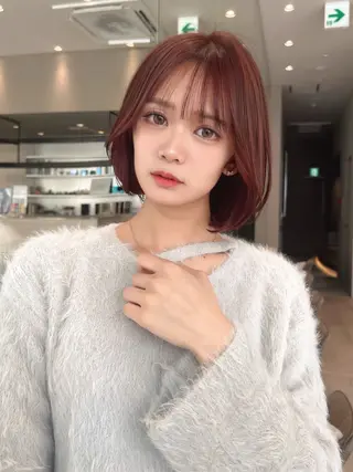 ミディアム カラー ヘアアレンジ 🌷透明感カラー🌷 内田零菜のヘアスタイル