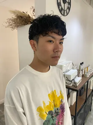 メンズ ちばた/レイヤー 似合わせ/大阪中津のヘアスタイル