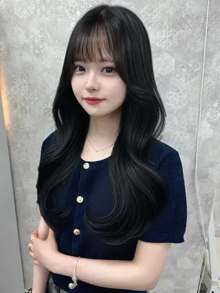 ロング カラー ダブルカラー特化💍 tiam💍韓国ヘアのヘアスタイル