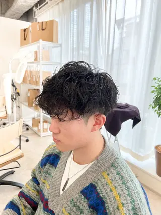 パーマ メンズ 桑原 希吏のヘアスタイル