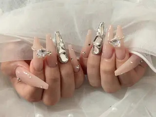 ネイル 【パラジェル・フィルイン】 T&BNAIL STUDIO所属・り オ　ロング無制限中のネイルデザイン