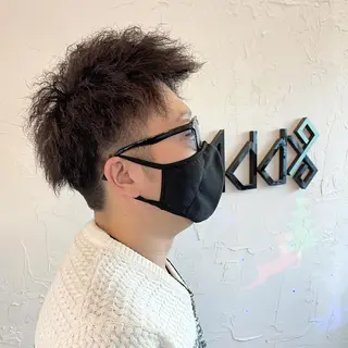 ショート カラー パーマ メンズ ヘアアレンジ Add9 柳田健登のヘアスタイル