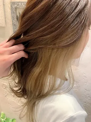 ミディアム カラー 美髪/カラー 美容院🌈渡辺隼也のヘアスタイル