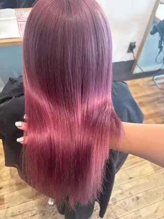 セミロング ️🩵RINKA/ ハイトーンカラー🩵のヘアスタイル