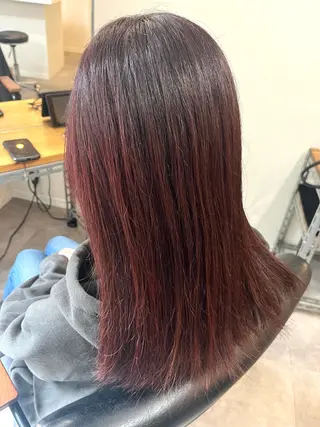 セミロング カラー OFF YUYAのヘアスタイル