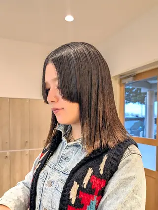 ミディアム ルプラボウ　小野寺 菜穂/豊橋/パーマのヘアスタイル