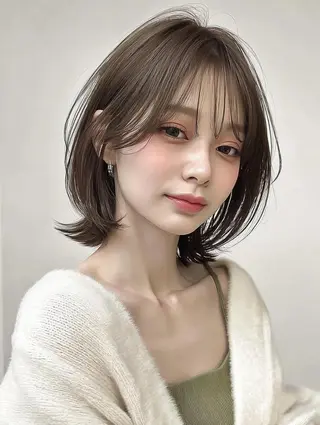 ミディアム 肥後 有紗のヘアスタイル