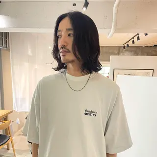 ロング パーマ メンズ ブリーチ/レイヤー 🌻Mutsumiのヘアスタイル