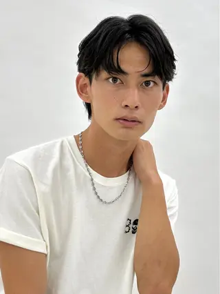 ミディアム 山中 瞬のヘアスタイル