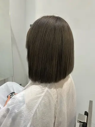 ミディアム カラー ハイトーン/艶髪/ 暗髪/韓国/sanaのヘアスタイル