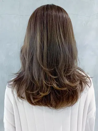 ミディアム カラー パーマ ヘアアレンジ ITbyALBUM 浦和店のヘアスタイル