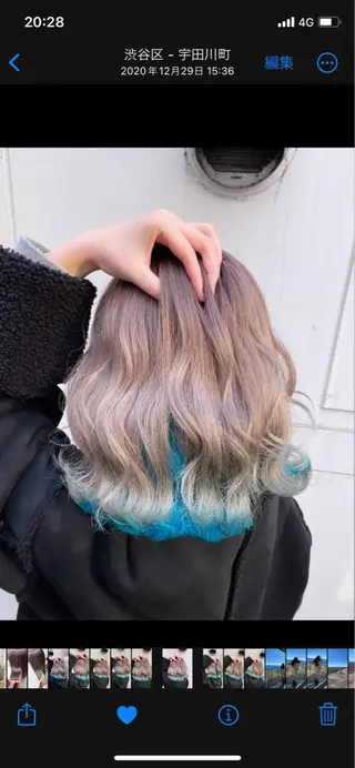 ミディアム ハイトーン✨艶髪💘 💘 AYANO💘のヘアスタイル