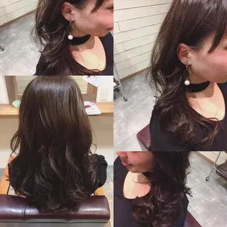 セミロング ロング カラー hair salon Ranun髪質改善のヘアスタイル