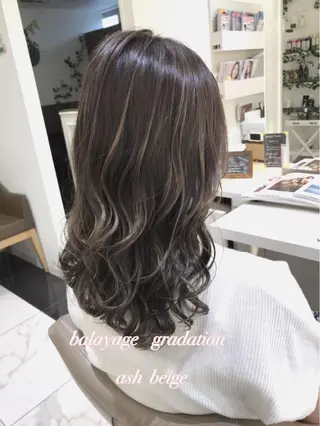 ミディアム カラー 山崎俊輔/髪質改善 /バレイヤージュのヘアスタイル