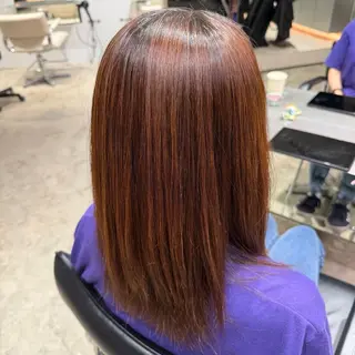 縮毛矯正💕艶カラー 金川萌萌のヘアスタイル