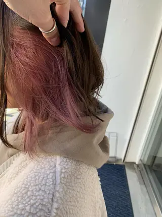 ミディアム カラー パーマ/透明感カラー /ボブ/吉田一生のヘアスタイル