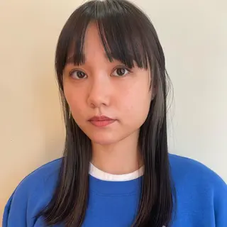 セミロング カラー ホリケ アオイのヘアスタイル
