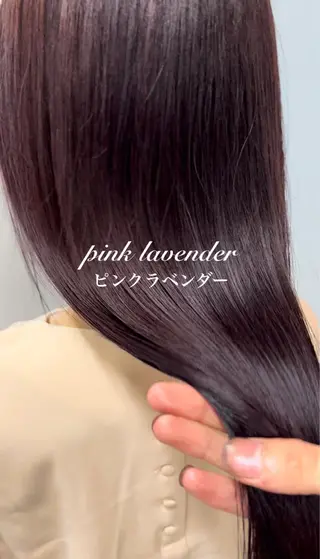 ミディアム カラー 縮毛矯正　野口 恵のヘアスタイル