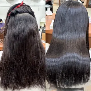 ロング パーマ 縮毛矯正/髪質改善 /韓国風　山川春輝のヘアスタイル