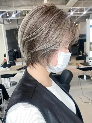 ショート カラー パーマ ヘアアレンジ ネイル マツエク・マツパ 井上 一平のヘアスタイル