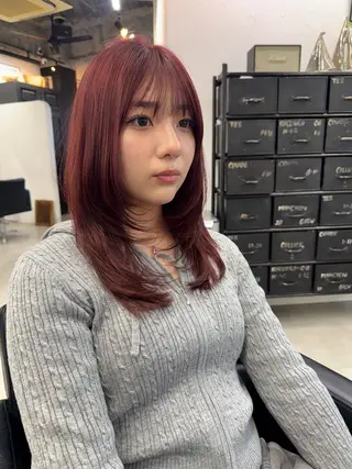 ミディアム カラー Rico / bob/グレージュのヘアスタイル