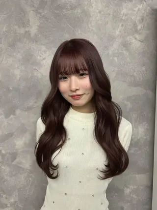 ロング カラー 🧃暖色カラー/🪷 アレンジ/　yunaのヘアスタイル