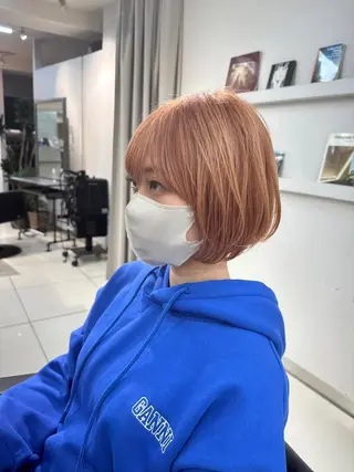 ショート メンズパーマ/透明感 カラー/影山乃愛のヘアスタイル