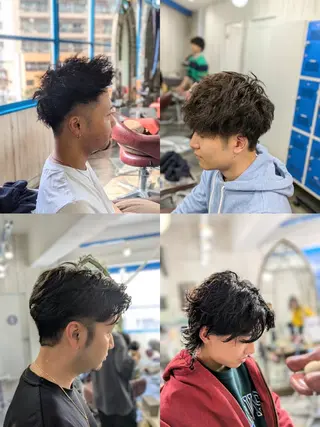 メンズ パーマ メンズパーマ/顔周り レイヤー店長えのもとのヘアスタイル