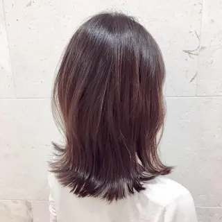 セミロング カラー 斉藤 貴也のヘアスタイル