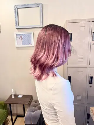 ミディアム カラー ヘアアレンジ S.BLOOM 川崎 翔哉のヘアスタイル