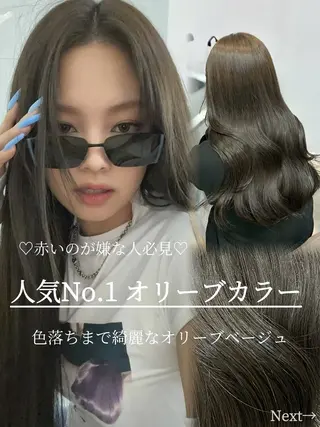 ロング FILMS 　渋谷所属・透明感カラー/オリー ブカラー/畠山大のヘアスタイル