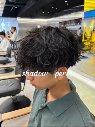 ショート パーマ メンズ シャドウパーマ/ ルーズパーマ/メンズのヘアスタイル
