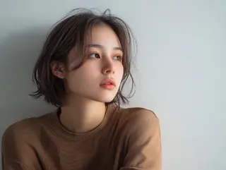 ショート カラー Luisハイライト　 喜連瓜破、髪質改善のヘアスタイル