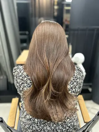 ロング 女性らしいモテヘア 韓国ヘアhikariのヘアスタイル