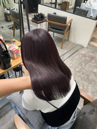 ミディアム 韓国レイヤーカット/ ハイトーン/マアヤのヘアスタイル