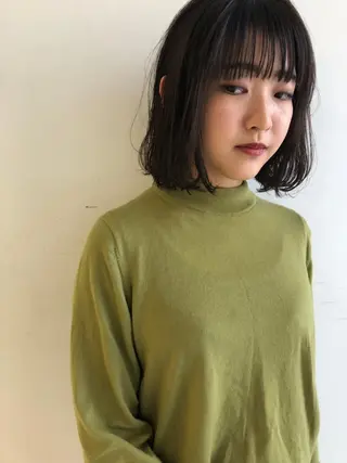 ミディアム カラー IVORY.所属・🟩白髪ぼかし/ボブ /ショートヘア/大司のヘアスタイル