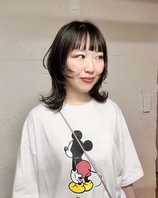 ミディアム tokute Takahashiのヘアスタイル