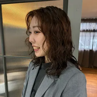 ミディアム パーマ ciala清澄白河所属・MANA/ ciala清澄白河のヘアスタイル