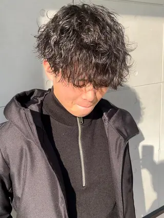 ショート パーマ メンズ メンズヘア特化 崎田 成人のヘアスタイル