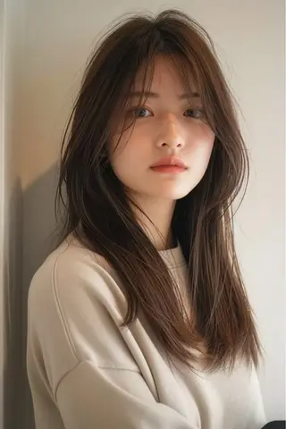 ロング カラー 圧倒的似合わせ ケアカラーYUTOのヘアスタイル