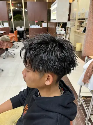 ショート パーマ メンズ AROH  men's cut&men's perm 船橋店所属・🧊メンズ特化🧊 高木航希のヘアスタイル